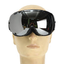 Universal Ski Goggles Dual Lens Mirror Snowboard Outdoor Sports Glasses Windproof Anti-UV Silver