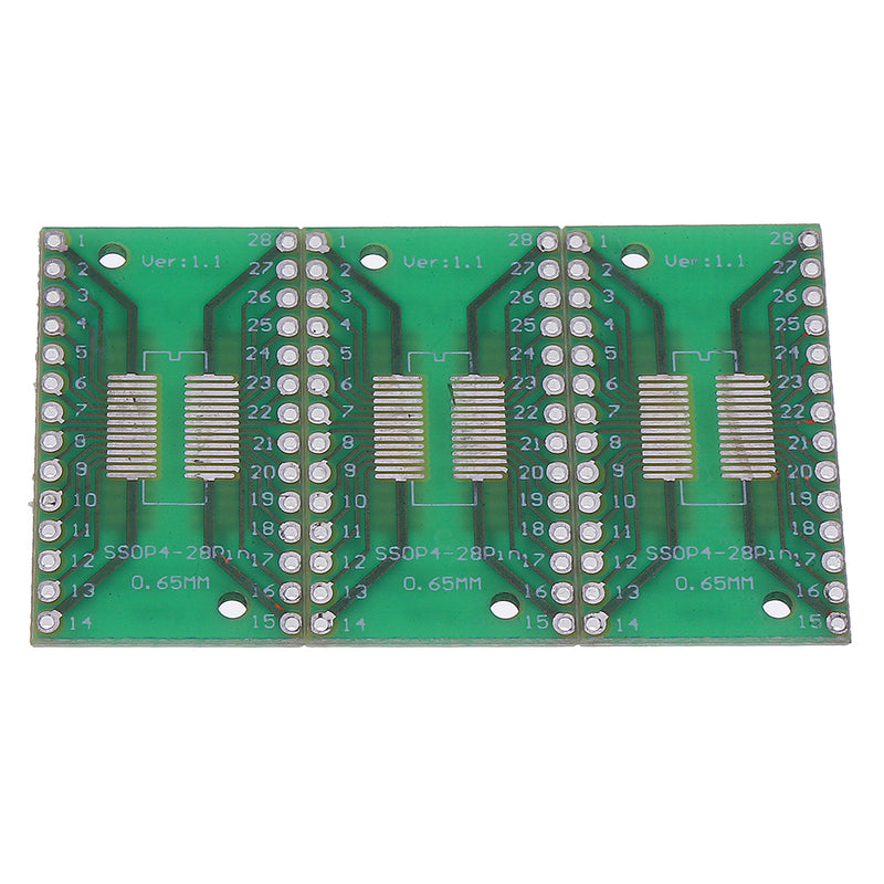 90pcs PCB Board Kit SMD Turn To DIP Adapter Converter Plate FQFP 32 44 64 80 100 HTQFP QFN48 SOP SSOP TSSOP 8 16 24 28