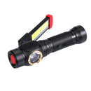 XANES W550 LED+COB 7Modes 360+180 Foldable Head Magnetic Tail USB Rechargeable Flashlight