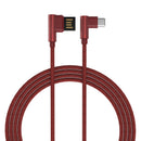 GOLF 90 Degree Reversible 2.4A Type C Charging Data Cable 3.28ft/1m for Xiaomi Mi A2 Pocophone F1