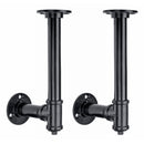 1 Pair of DN20 Steel Pipe Shelf Bracket Holder 100/150/200/240mm DIY Pipe Shelf Bracket