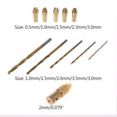 12pcs 0.5-3mm Small Electric Drill Bit Chuck Collet with Micro Twist Drill Set and Allen wrench