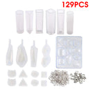 129Pcs/Set Silicone Casting Molds and Tools Jewelry Pendant Resin Mould DIY