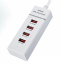 EU US Plug ABS 4 Port USB 2.4A Fast Charger for Samsung iphone Xiaomi Huawei
