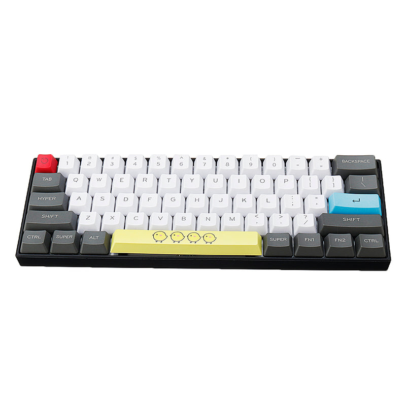 Five-sided Dyesub PBT Yellow Chicks Space Bar 6.25u Novelty Keycap