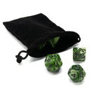 7 Piece Polyhedral Dice Set Multisided Dice With Dice Bag RPG Role Playing Games Dices Green