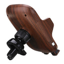 Wood Grain 10W Car Automatic Clamping Wireless Fast Charger Phone Holder Mount for iPhone XS XR X