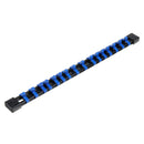 6pcs 1/4 3/8 1/2 Inch Socket Organizer Mountable Sliding Holder Rail Rack Tool Storage