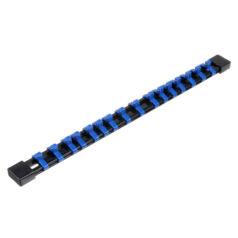 6pcs 1/4 3/8 1/2 Inch Socket Organizer Mountable Sliding Holder Rail Rack Tool Storage