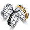 Titanium Steel Rotating Chain Finger Rings Fashion Style Steel Ring For Men