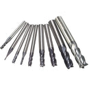 Drillpro 1-10mm 4 Flutes Tungsten Carbide Milling Cutter HRC50 Milling Cutter CNC Tool