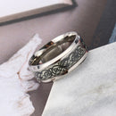 Fashion Luminous Stainless Steel Finger Ring Dragon Pattern Punk Gift for Men