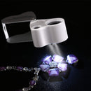 30x 60x 2 LED Lights Double Lens Magnification Handheld Reading Magnifier