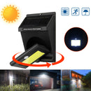 360 Rotating Solar Power PIR Motion Sensor Waterproof Outdoor Yard Wall Light