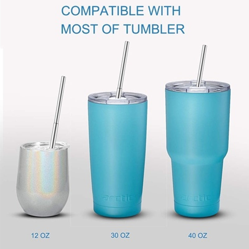 Stainless Steel Telescopic Drinking Straw Portable straw for Travel Reusable Collapsible Metal Drinking Straw With Brush