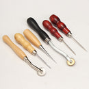 13pcs Wood Handle Leather Craft Tools Kit Leather Hand Sewing Tool Punch Cutter DIY Set