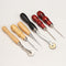 13pcs Wood Handle Leather Craft Tools Kit Leather Hand Sewing Tool Punch Cutter DIY Set