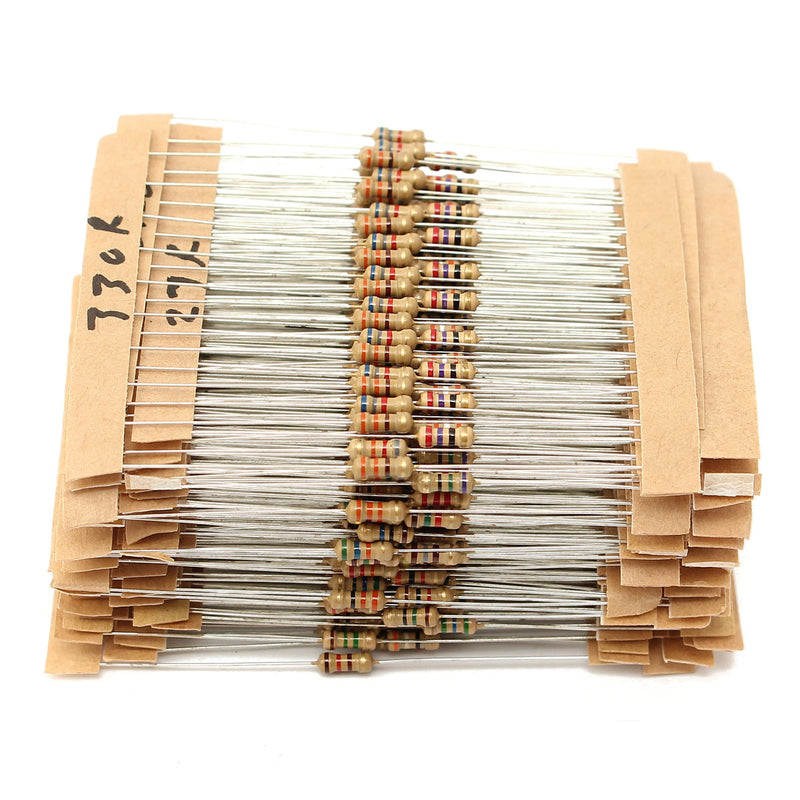 5600 Pcs 1 ohm to 10M ohm 1/4W 1% Metal Film Resistor 56 Value Assorted Kit