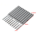 Drillpro DB-M10 10pcs 3.175x2mm Carbide End Mill Engraving Bits for CNC PCB Machinery Rotary Burrs