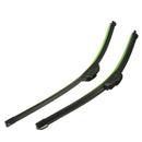 Pair 21 inch 19 inch J-Hook Car Wind Shield Wiper Blade Bracketless Black Universal