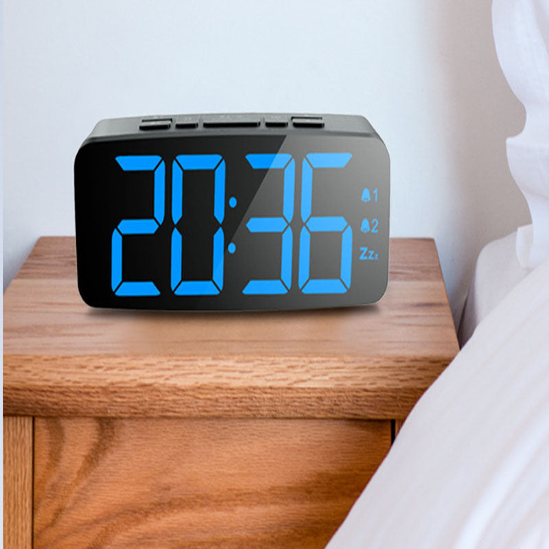YGH-5230 Digital LED Alarm Clock Five-Speed Adjustable Bedside Clock Snooze Clock