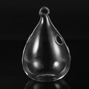 Haning Water Drop Shaped Glass Vase Double Holes Bottle Home Garden Wedding Party Decoration