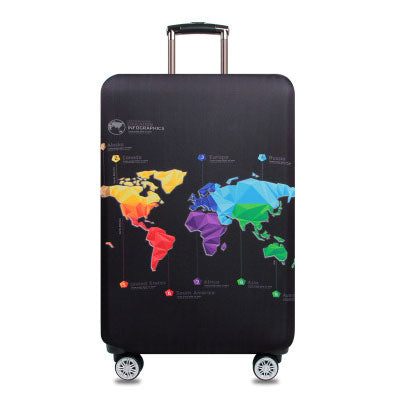 Honana Tourism Theme Elastic Luggage Cover Trolley Case Cover Warm Travel Suitcase Protector