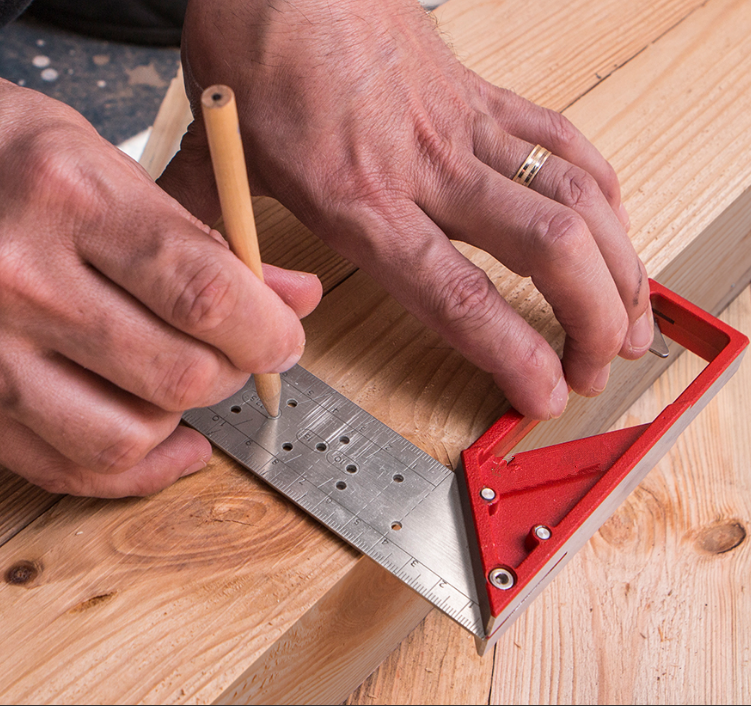 25-45cm Stainless Steel Precision Woodworking Square 90 Degree Angle Ruler Metric