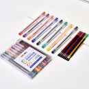 XIAOMI Ecosystem Deli NN0458 Full Needle Colored Gel Pen 8 Pcs Gel Pens + 8 Pcs Refills Transparent Barrels Writing Signing Pens Office School Supplies