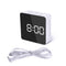 Digoo DG-DM1 Wireless USB Mirror LED Digital Therometer Temperature Night Mode Black Alarm Clock