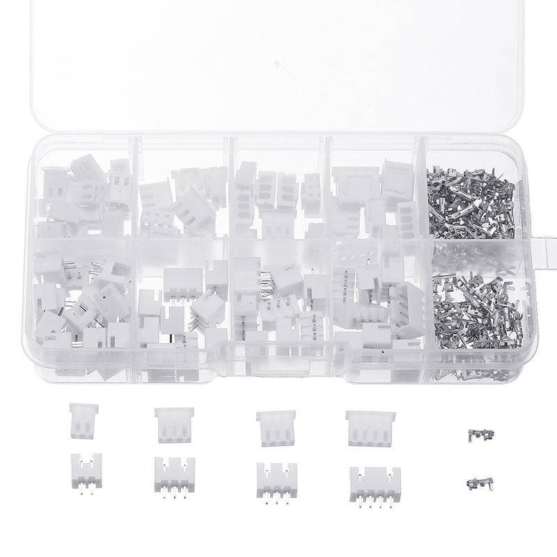 2500Pcs 2.54mm XH2.54 2p 3p 4 Pin Connector Plug+Straight Needle+Terminal Socket Header Wire Adaptor
