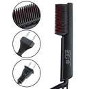 Electric LCD Hair Straightener Comb 160-210C 6 Temperature Men Beard Brush Ceramic Heated Straightening Comb