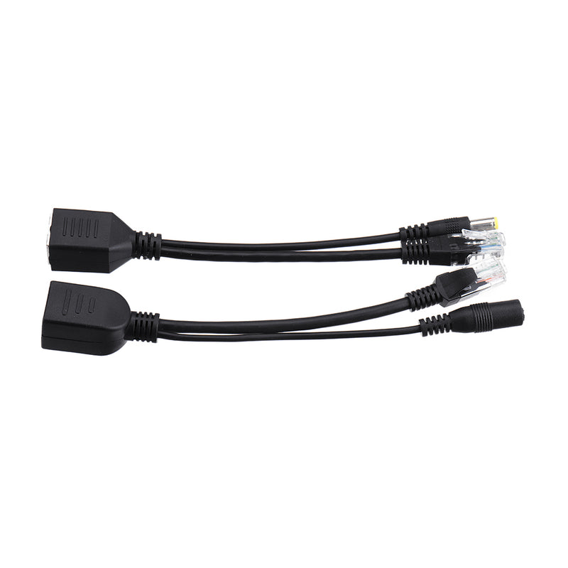 6pcs  POE Adapter Cable Tape Screened POE Switch Cable POE Splitter Injector Power Supply 12V Synthesizer Separator Combiner