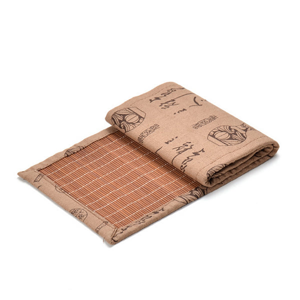 Bamboo Tea Ware Mat Tea Tray Cup Mat Coaster Kungfu Tea Accessaries