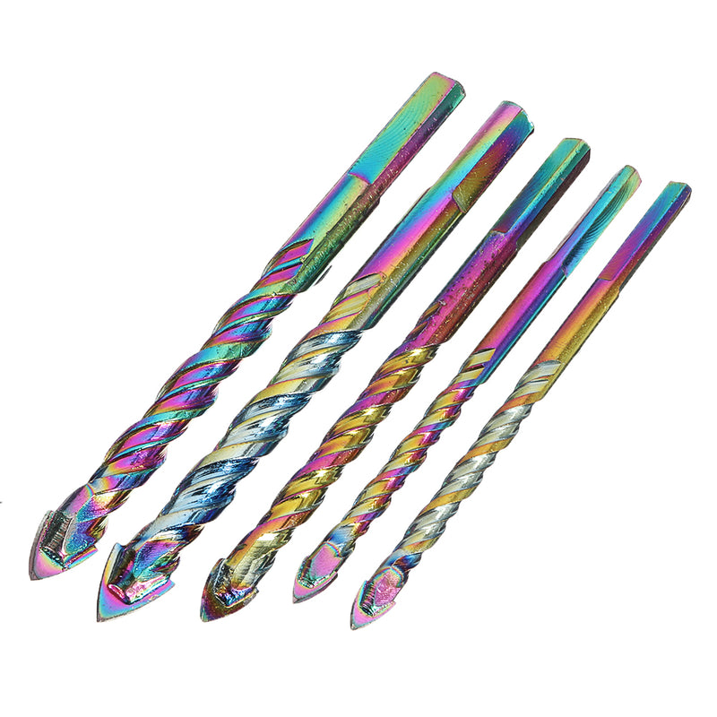 5Pcs/Set Multi-purpose Triangular Ceramic Tile Drill Bit Glass Drill Tool for Glass Wood Tiles Marble