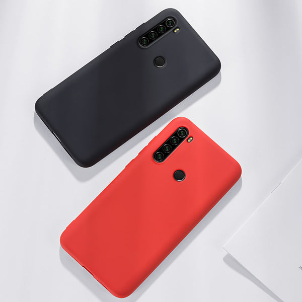 For Xiaomi Redmi Note 8T Case Bakeey Smooth Liquid Silicone Rubber Back Cover Protective Case