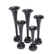 5pcs 178DB 12V Compressor Air Horn Kit Trumpets Black Dukes Car Truck