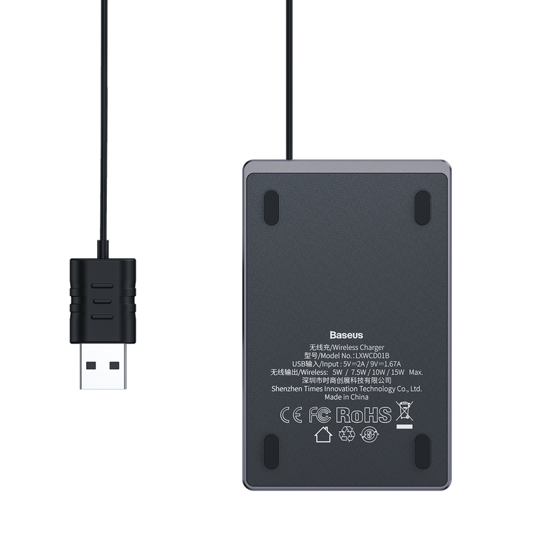 Baseus Mini Card Design 15W Qi Wireless Charger Fast Wireless Charging Pad for iPhone X XR XS Samsung S10 Xiaomi mi 9 Huawei