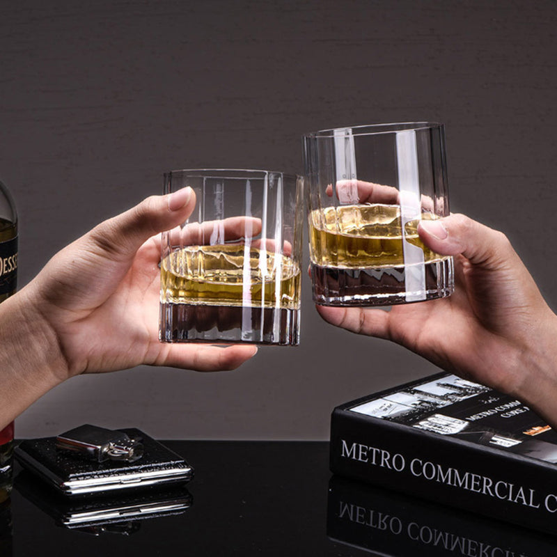 Circle Joy CJ-JB03 2PCS / Set Whiskey Glass 335ml Lead-free Crystal W-ine Glass Water Cup Driking Tools