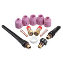 13pcs TIG Welding Torch Accessories Nozzle Stubby Collet Gas Lens Kit For Torch 17/18/26