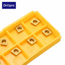 Drillpro 10pcs CCMT060204-HM YBC251 Carbide Insert Titanium Coated Carbide Cutter