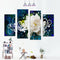 Miico Hand Painted Four Combination Decorative Paintings White Rose Wall Art For Home Decoration