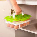 Double Layer 24 Grid Egg Box Kitchen Storage Container Holder Food Organizer Fridge Crisper