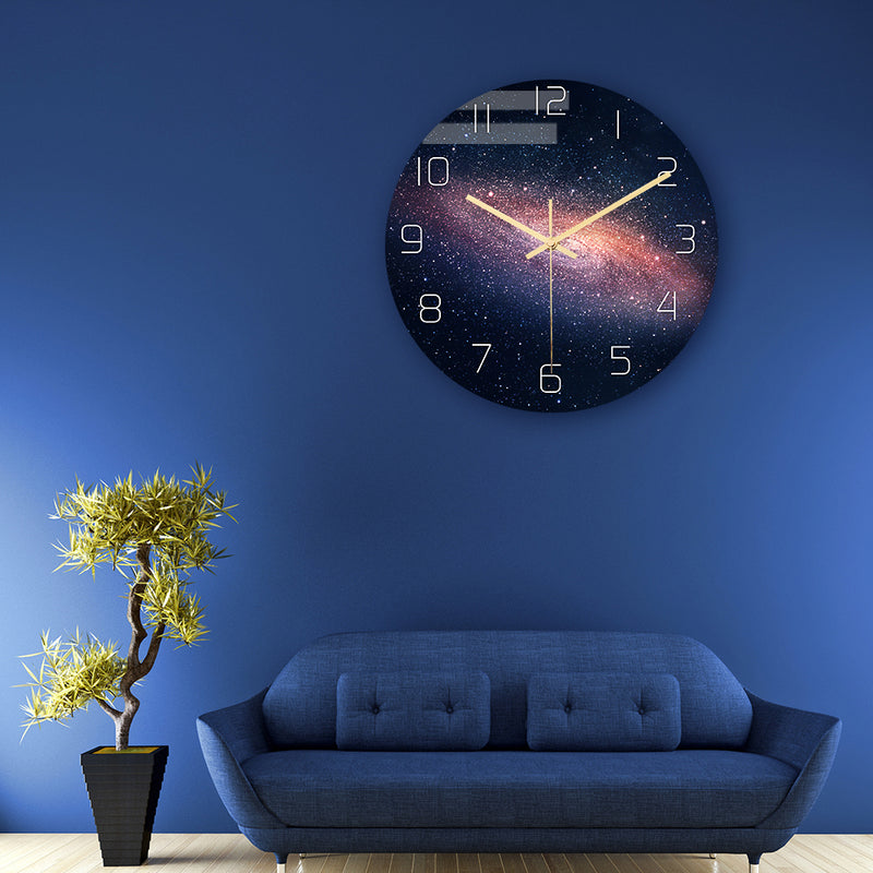 Loskii CC021 Creative Starry Pattern Wall Clock Mute Wall Clock Quartz Wall Clock For Home Office Decorations