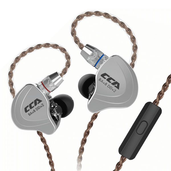 CCA C10 4BA+1DD 3.5mm 4 Balanced Armatured 1 Dynamic In Ear 10 Drive Units Earphone HiFi DJ Monitor Sports Headphone With Mic Detachable Cable