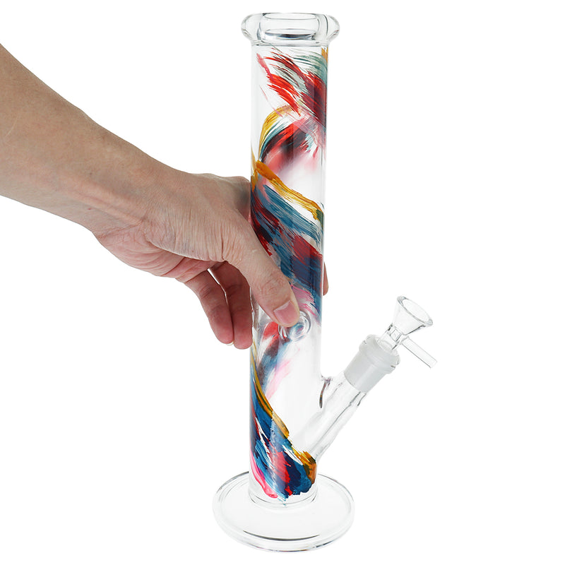 Smoke H-ookah Water Glass B-ong Joint T-obacco Pipe Glassware 30cm