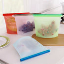 Reusable Silicone Food Fresh Bags Storage Sealed Containers for Refrigerator Kitchen Vacuum Bag