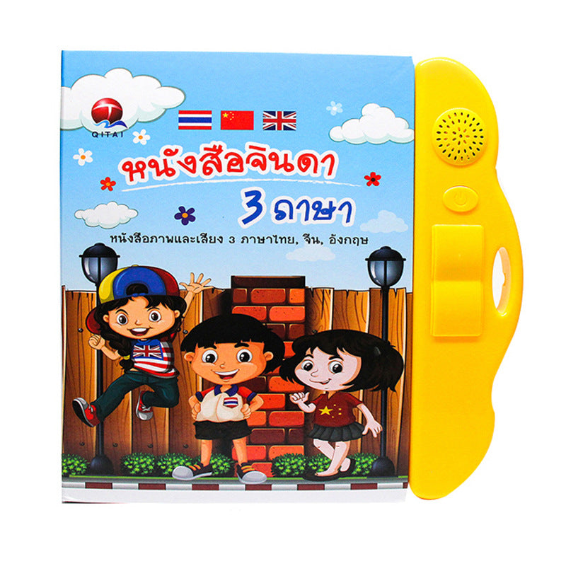 Thai English Chinese Trilingual Languages Electronic Learning Reading Machine Tablet Foreign Language Learning Machine Early Education Reading E-Book Toys for Kids
