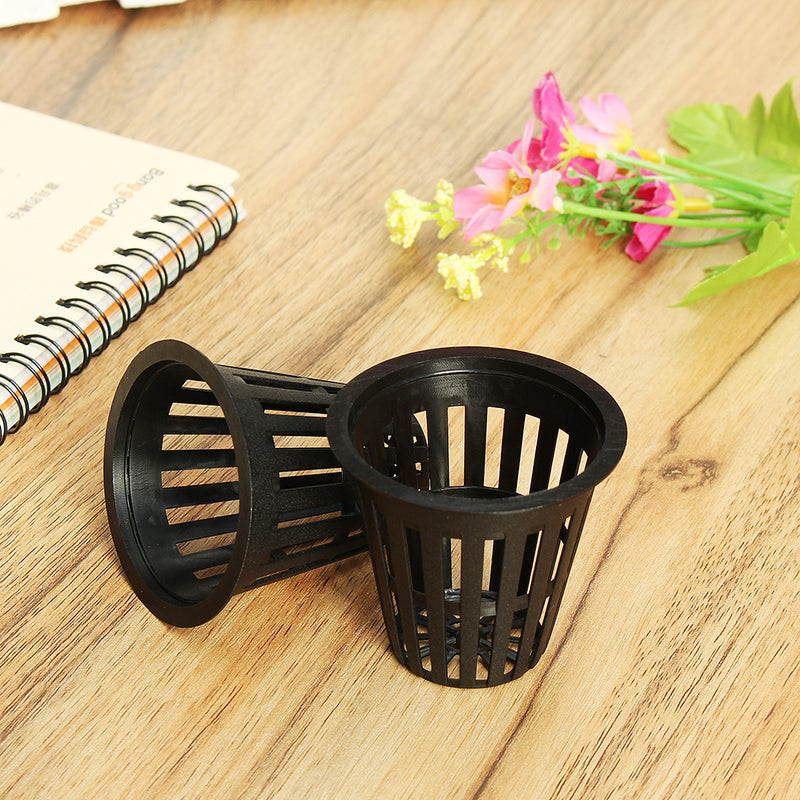 10Pcs 2.2Inch Plastic Mesh Net Basket Hydroponic Aeroponic Flower Container Grow Pot Planting Basket