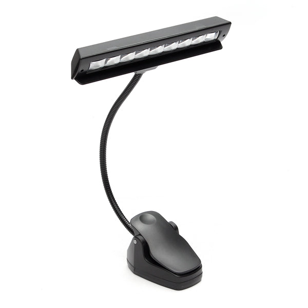 LED Clip-on Music Stand Clamp Night Light Bed Table Desk Reading Lamp